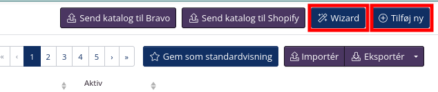 Tilføj vareart fra oversigten