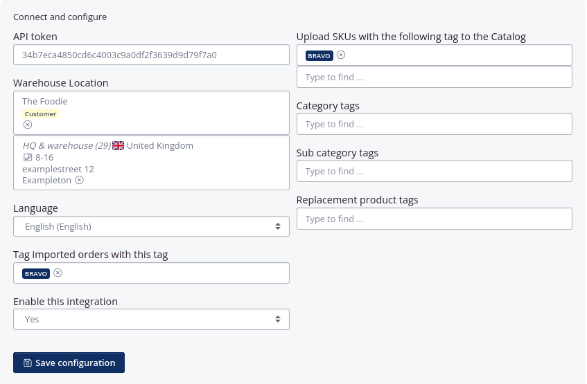 bravo - connect and configure