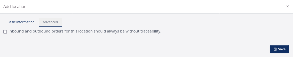 Add location without tracezbility