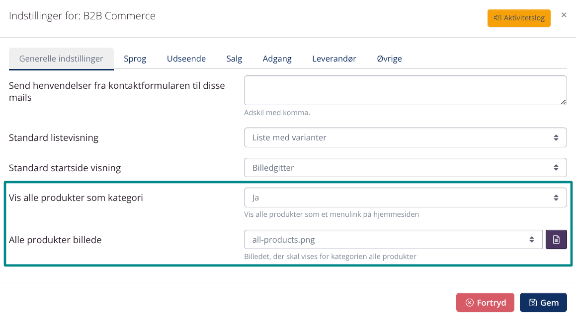 Kategori för alla produkter