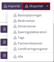 Eksporter nemt dine data