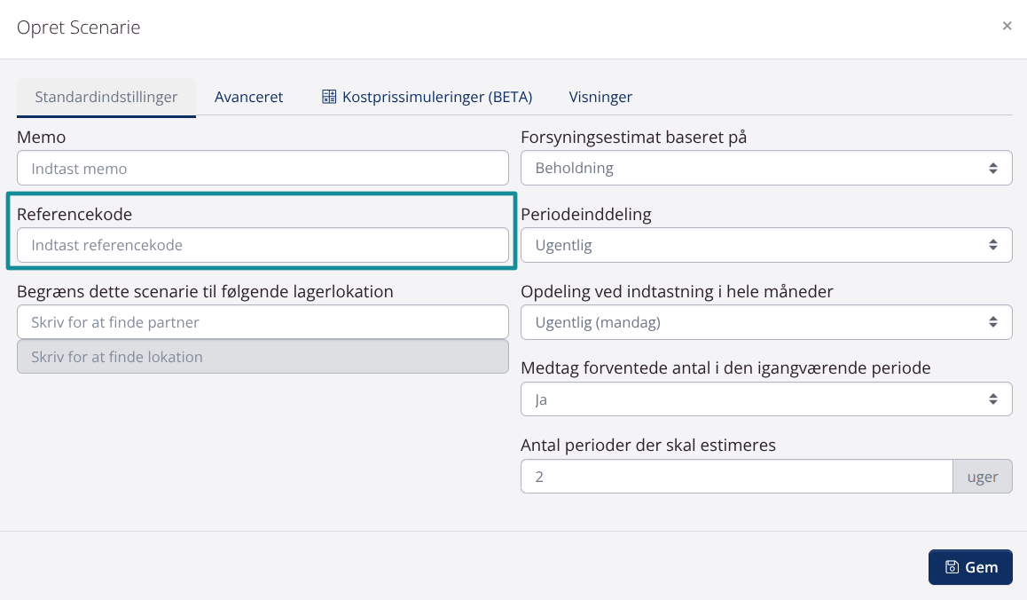 Forecasting: Referencekode