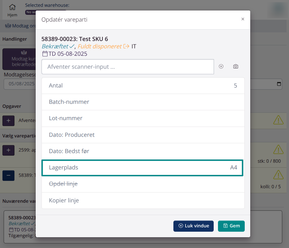 Brugerdefinerede menupunkter i mobilversionen
