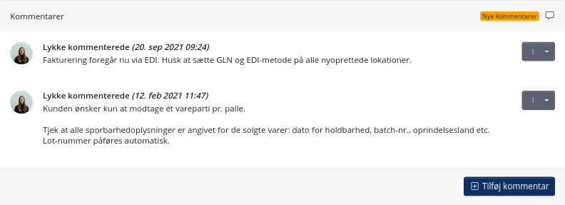 Kommentar tilføjet til partner