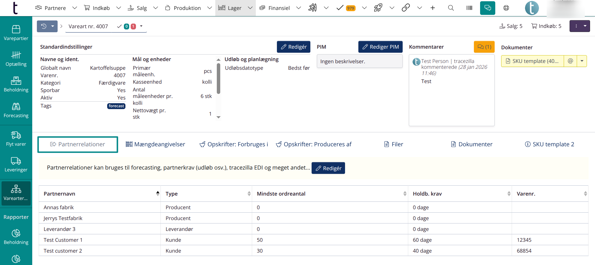 Sortering på partnerrelationer