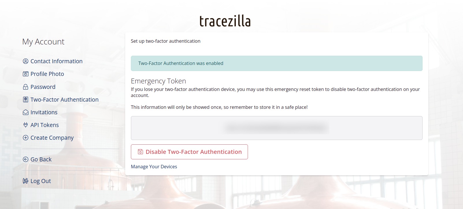 Enable two-factor authentication: Step 2