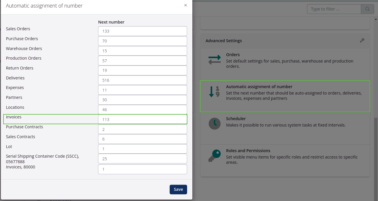 Invoicing via tracezilla