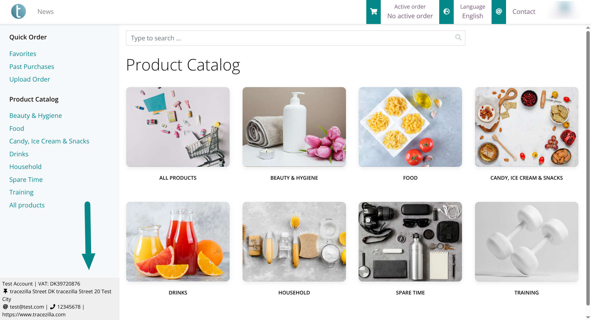 B2B Commerce: Footer