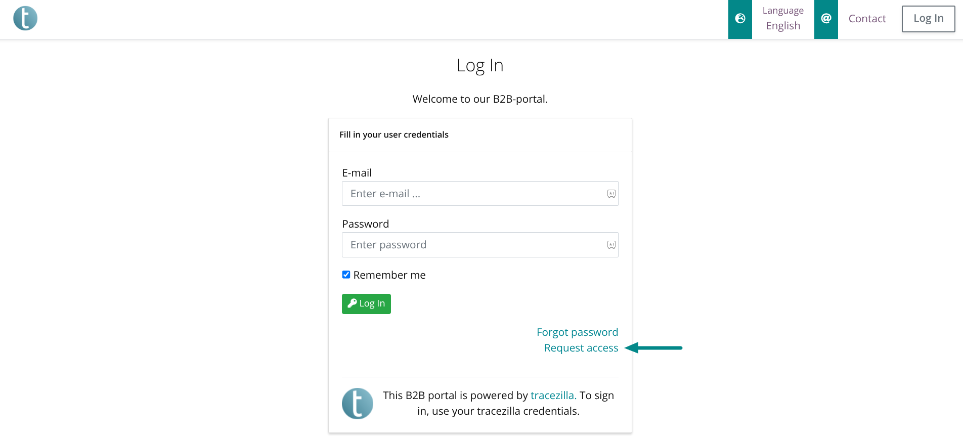 Request Access in B2B Commerce