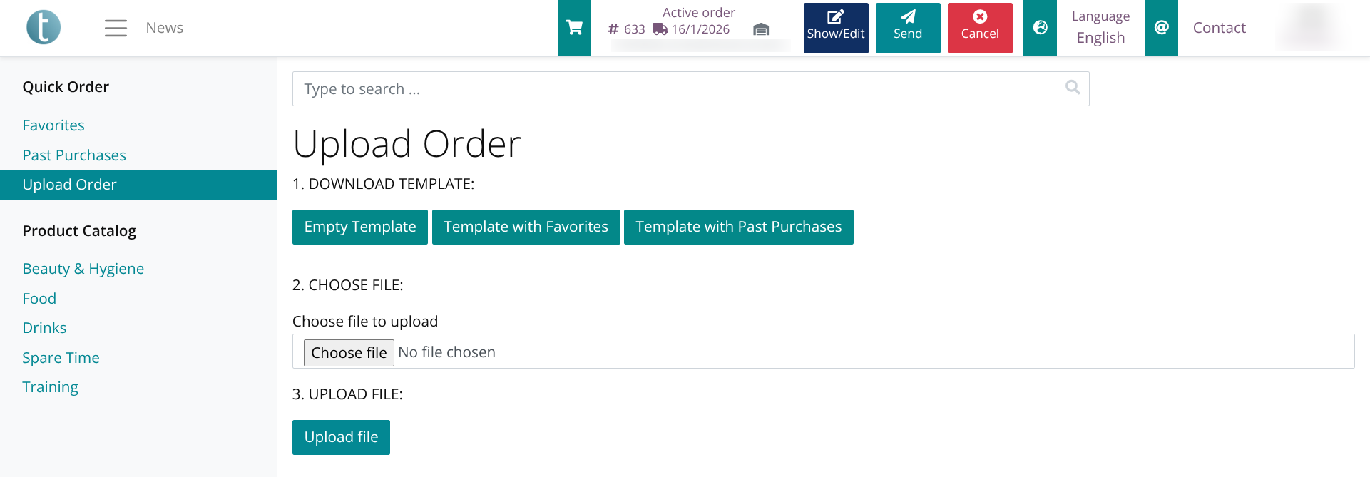 Import orders