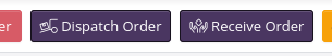 Buttons for updating the delivery from order