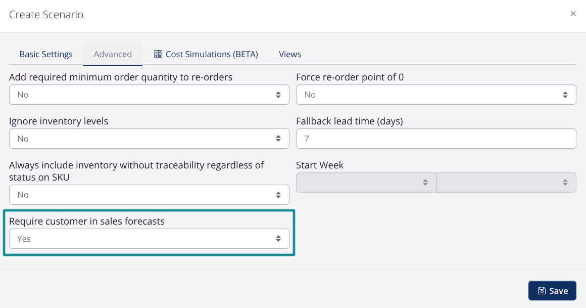 Forecasting: Require Customer