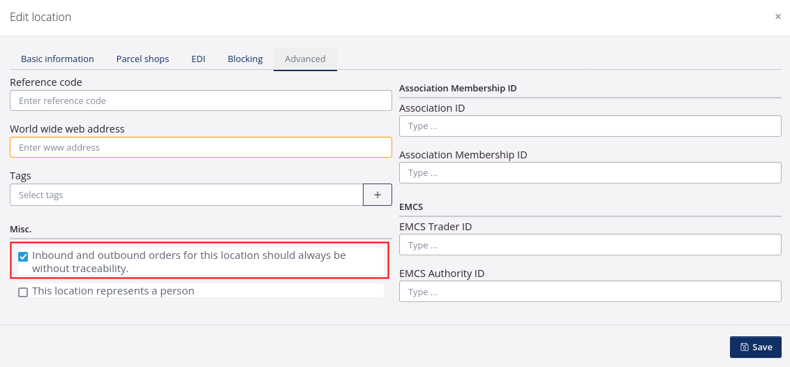 Take lots out for inventory without traceability automatically