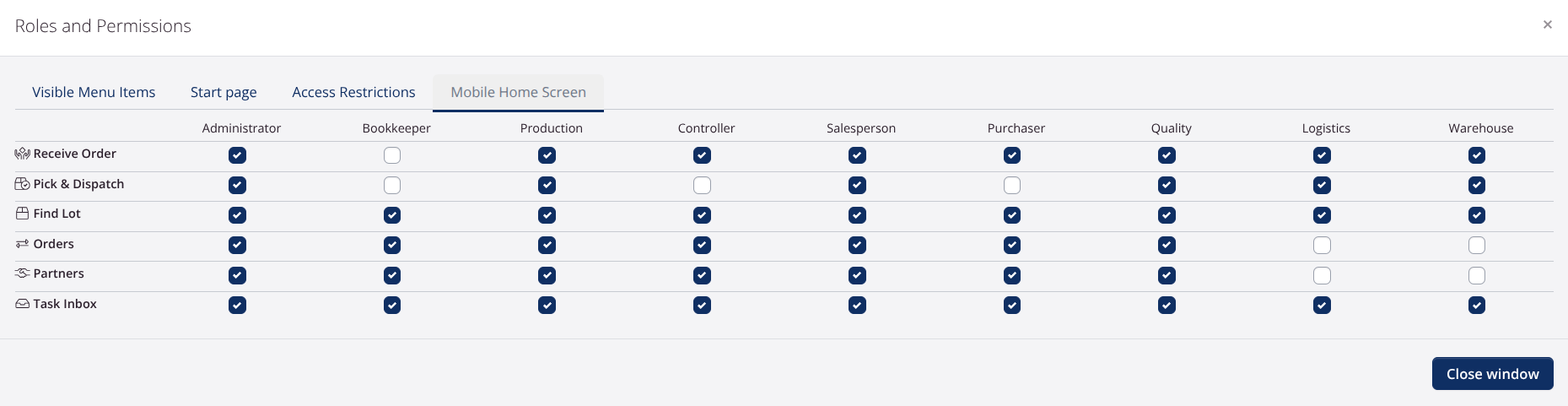 Customise start page