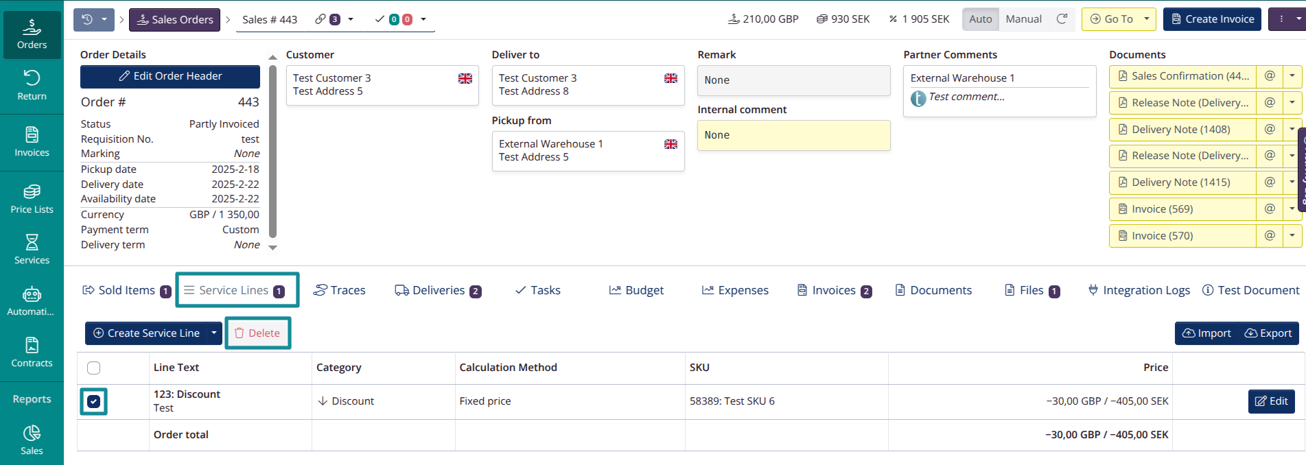 New look for orders: Key metrics at the top of the page