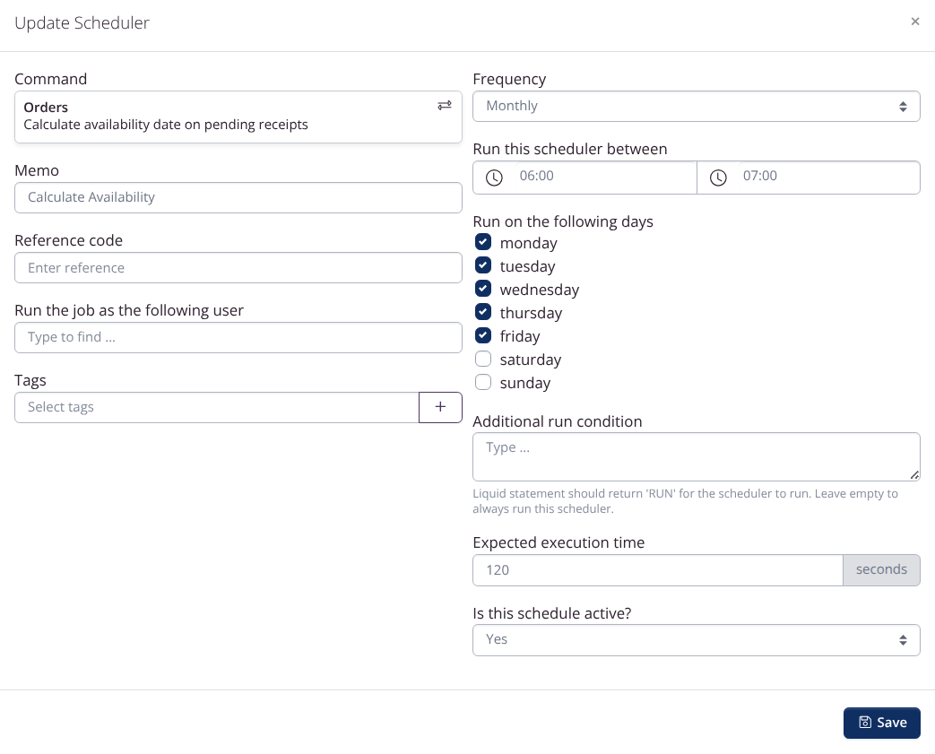 Calculate availability