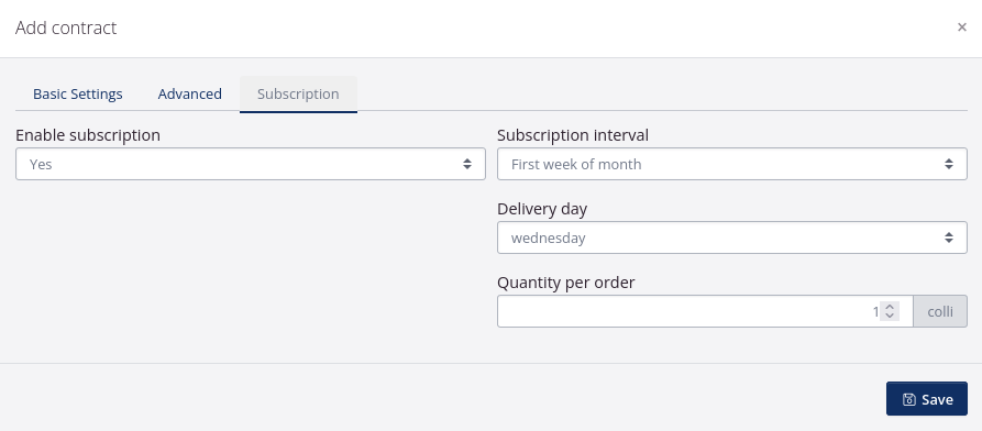 Create subscription via framework agreements