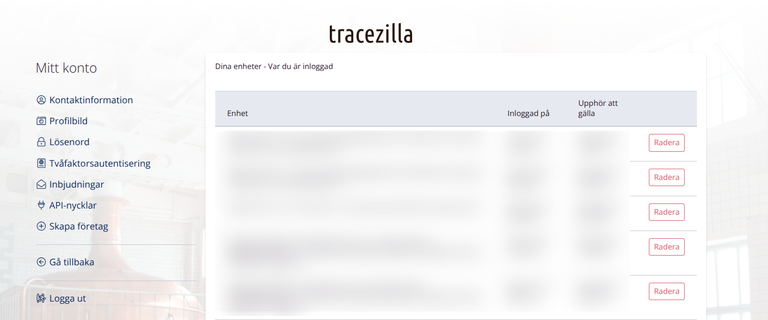2FA: Hantera enheter
