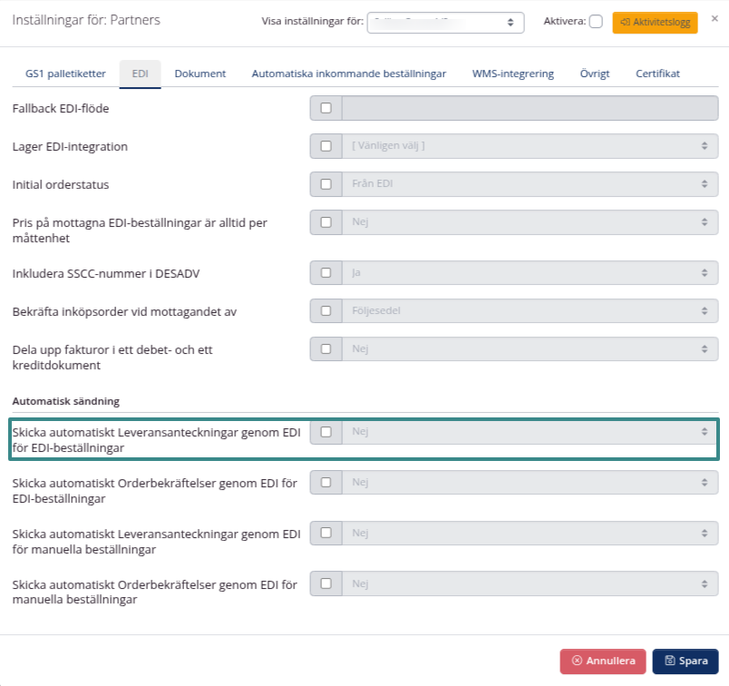 Partnersetting.delevery