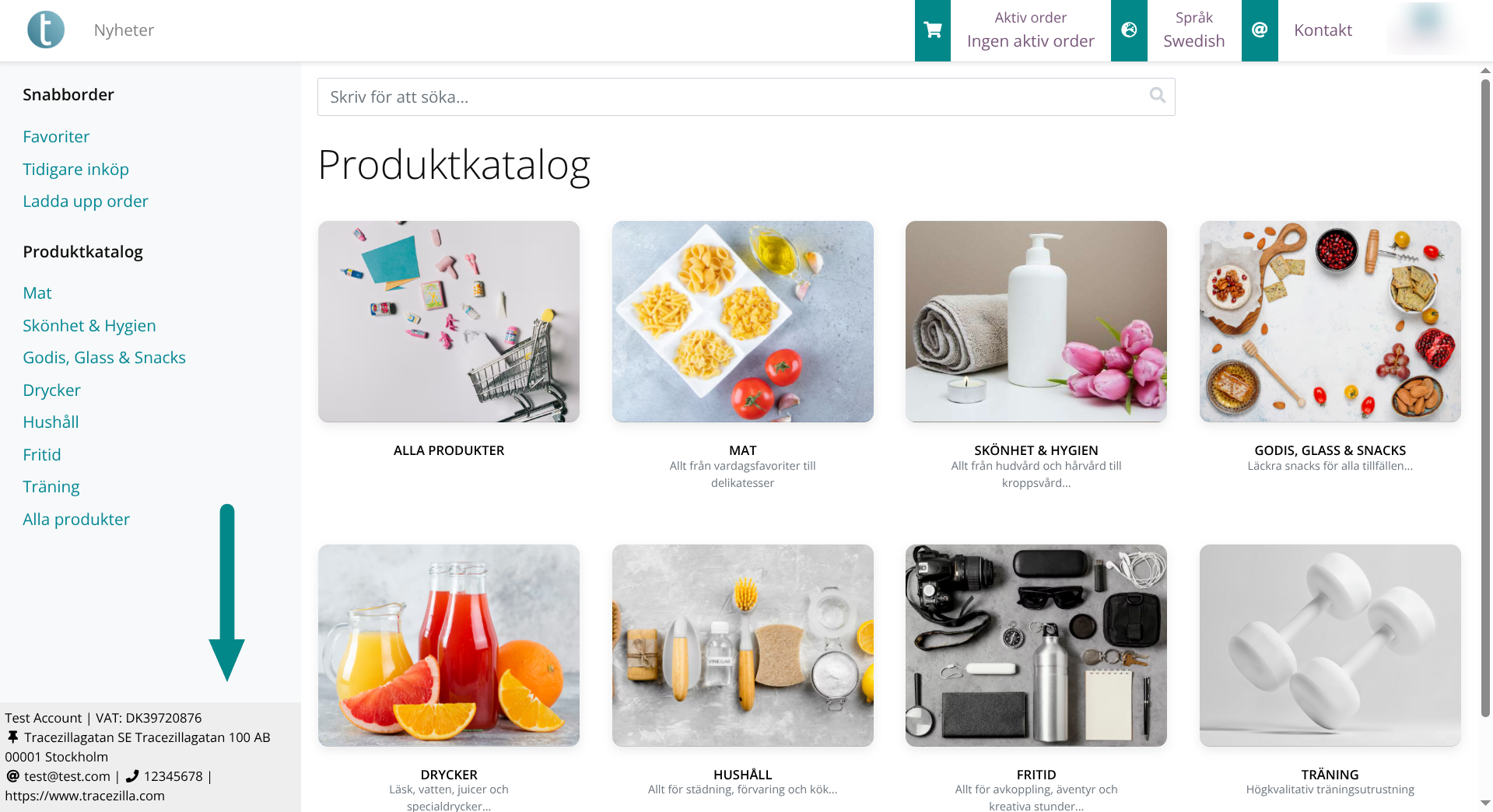 B2B Commerce: Footer