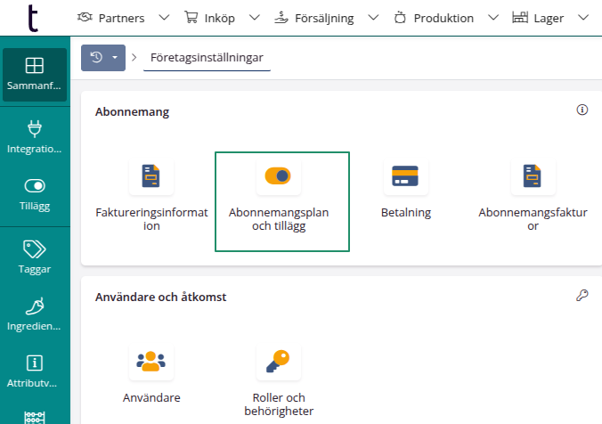 Aktivera ett tracezilla-abonnemang