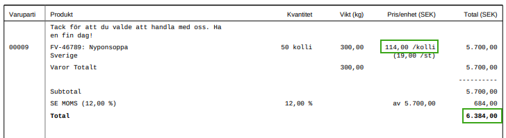 Skapa en fördefinierad tjänst för priskorrigering