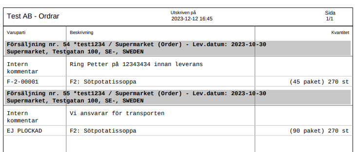 Visa interna kommentarer på orderlistan