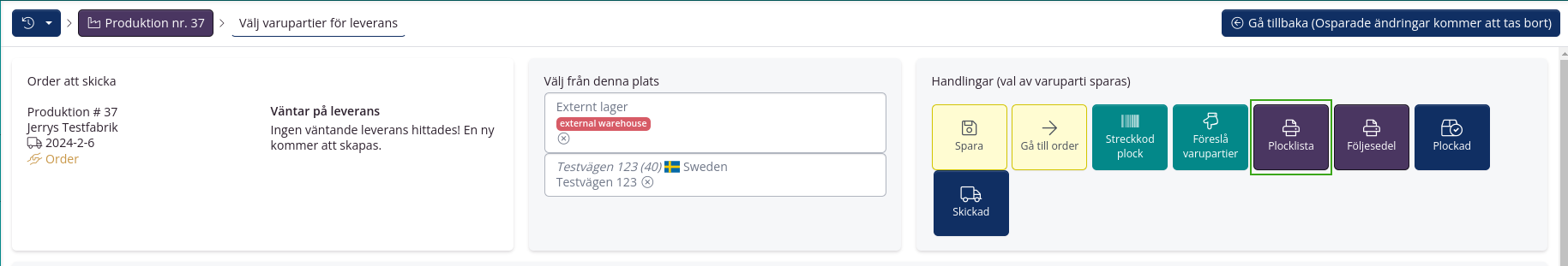 Skapa dokument från snabbåtkomsten i tracezilla