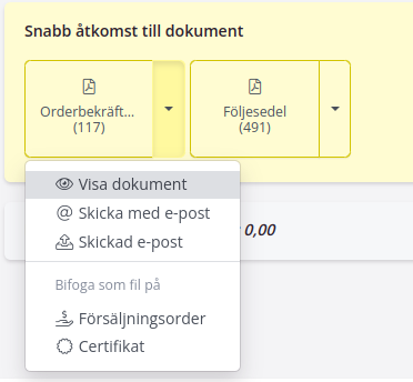 Skapa dokument från snabbåtkomsten i tracezilla