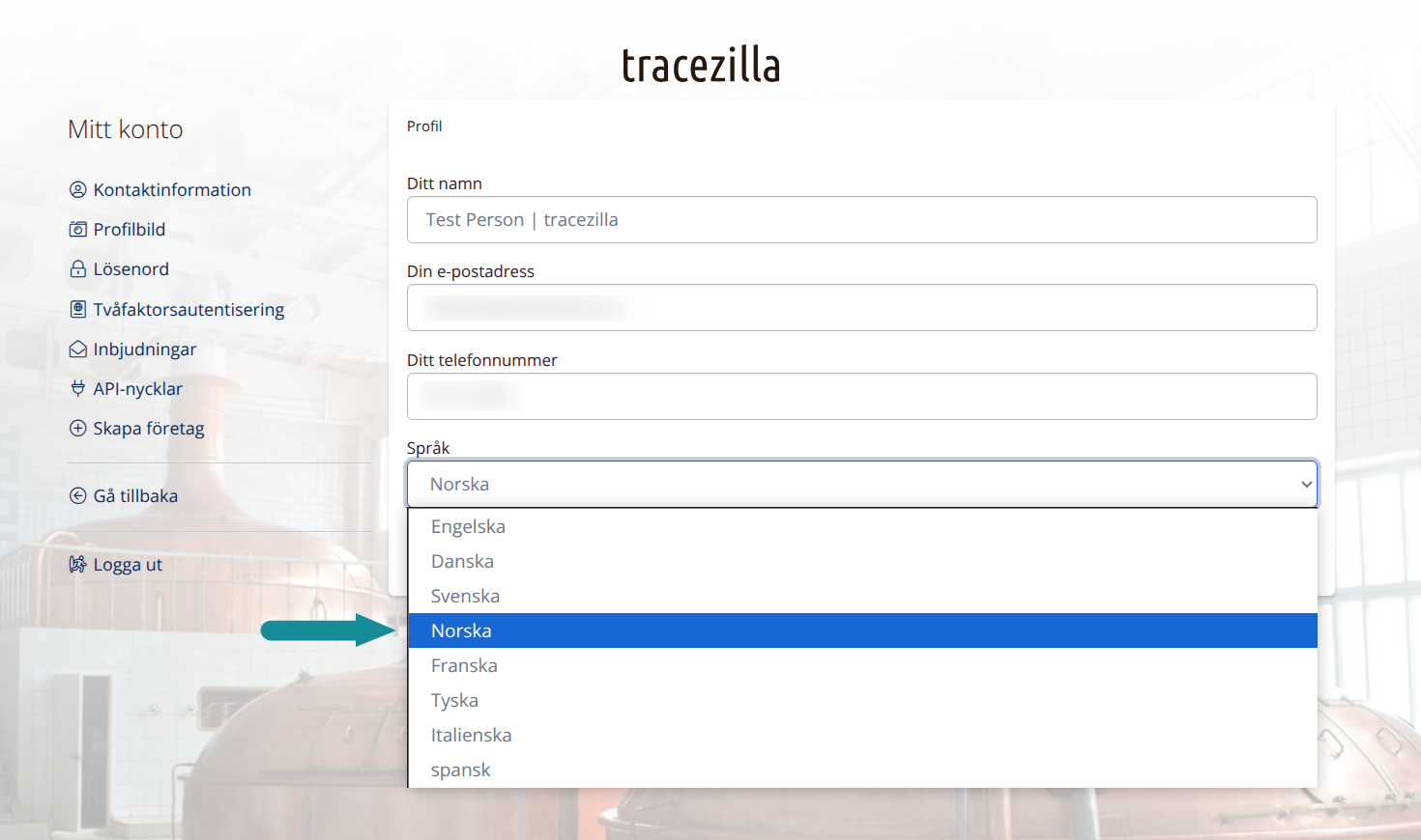 tracezilla på norska